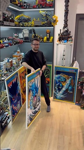 Legendary Gyarados made with 11000 LEGO pieces 🔥#lego #legoart #pokemon #legopokemon #pokemontcg