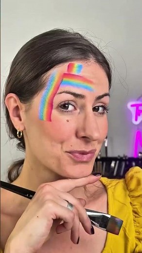 Rainbow Festival Face Paint Tutorial 🌈✨ #facepainting