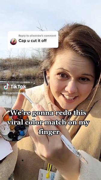 Replying to @oliwerdw i know a lot of people thought so back when i made that video 😂 no hate whatsoever. anyway, I recently came up with a new style of color matching using my fingertip instead of a card, so I thought it'd be fun to redo that match in this style. What should we color match next? 💗#colormatchqueen #paintingsecrets #oilpaintcoach #colormatching #colormatches #colormatch #colourmatches #colourmixing #colormatchpaint #colormatchingtips #colormatchingpaint #colortheory #trickart #