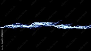 Lightning, light flash, bright lightning, natural phenomenon. Lightning strike. Lightning movement, thunderstorm. 4K video. Stock Video