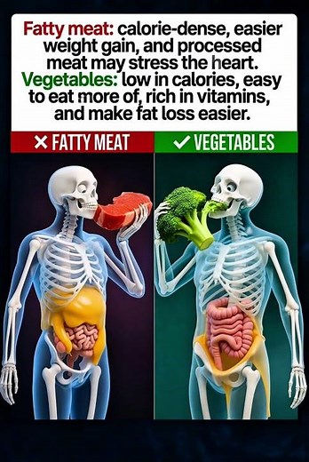 Fatty Meat vs Vegetables | See What Happens Inside Your Body