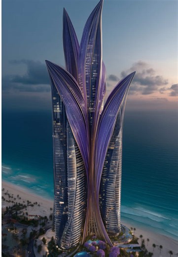 🌸 Just opened in Qatar: Résidence Ciel d’Iris a luxurious flower-shaped residence in the heart of Doha. ☀️ Would you live here with this view? #Qatar #Doha #LuxuryLiving #Architecture #ModernHome #VisitQatar #TravelGoals #DesignInspiration #travel #ResidencyDream