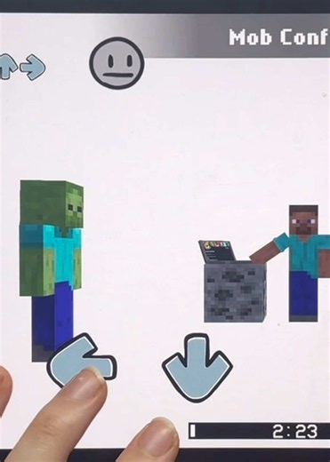 FNF mob conflict Minecraft vslice handcam - mob conflict gameplay