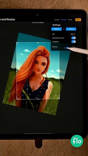 How to CROP and RESIZE in PROCREATE #Shorts - Quick Procreate Tutorial