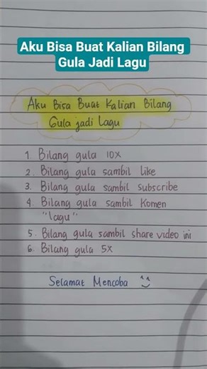 Aku Bisa Buat Kalian Bilang Gula Jadi Lagu😉#shorts #tebaktebakan #menuliskreatif #tekateki