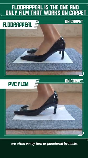 FLOORAPPEAL vs. PVC Film: Durability Test for Carpet Protection