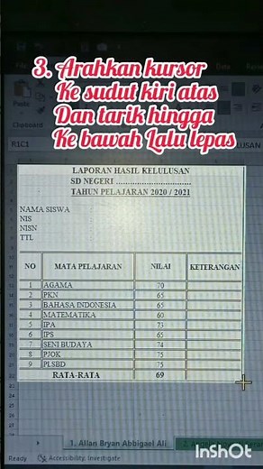 4 langkah screenshot data menggunakan snipping Tool (Win + Shift + S) di microsoft excel #shorts