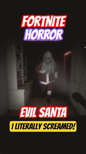 This Fortnite Horror Evil Santa literally made me jump! #funny #horror #fortnite #shorts