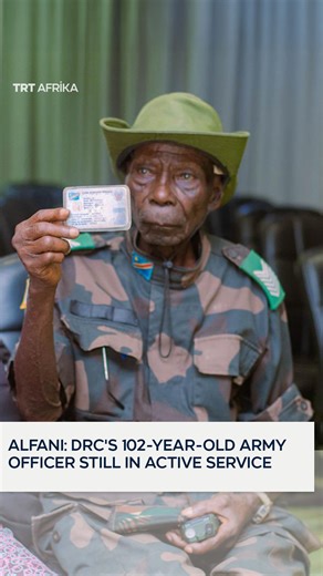 A 102-year-old active military officer in the DRC catches the world's attention, having served for a whopping 78 years in the army and showing no signs of retirement yet. | TRT Afrika