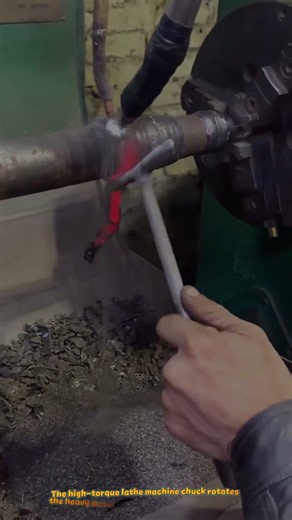Heavy 60 RPM Lathe Welding Machine Tool Rebuilds Worn Industrial Shaft #machine