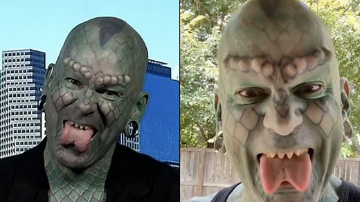 US man who 'transformed himself into a lizard' reveals horrifying details about body modification procedures