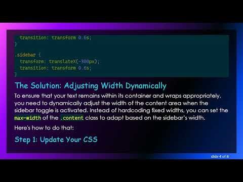 How to Make translateX Wrap Text in CSS for a Responsive Design