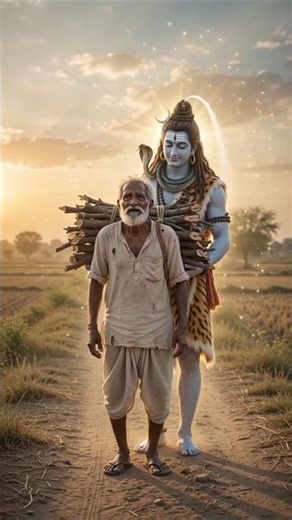 🙏 Lord Shiva Secretly Carried the Old Man's Burden... ❤️🔱 #Shorts