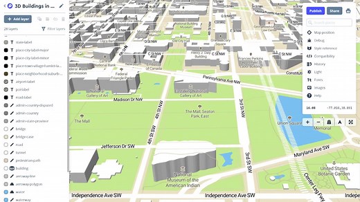 如何在 Mapbox Studio 中构建 3D 建筑？