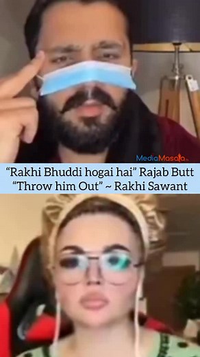 64K views · 221 reactions | #RajabButt got kicked out of live stream after calling #RakhiSawant “Bhuddi” | MediaMasala.Pk | Facebook