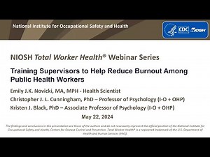 Training supervisors to help reduce burnout among public health workers