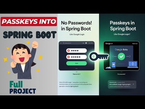 Passkey Auth Like Google Using Spring Boot Part 1 | Spring Passkey Example #springboot