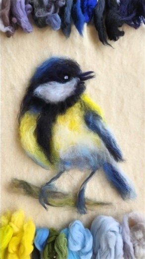 Blue Tit in Full Color: Spring Woodland Magic #artandcraft #drawing #birds