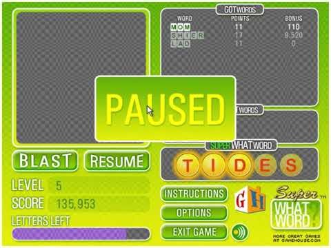 Super What Word (GameHouse) - Puzzle Mode
