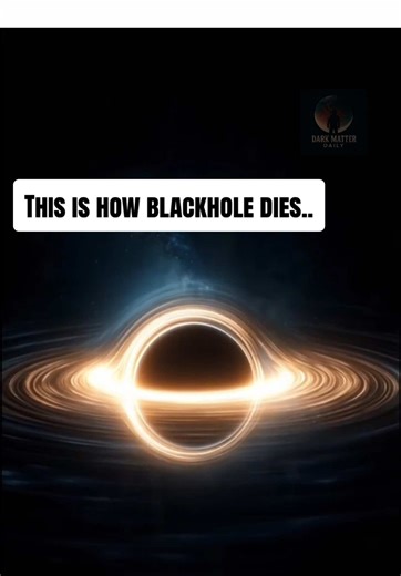This is how black holes die. Black holes slowly lose mass through something called Hawking radiation. At the edge of a black hole, quantum effects create particles. One escapes as radiation — taking energy with it. #blackhole #universe #solarsystem #spacetok #Astronomy