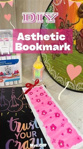 🎀Easy Asthetic Bookmark 🎀#shortvideo #diy #trending #viralshorts #bookmarks #handmade