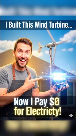 DIY Wind Turbine Generating Free Energy 🌬️⚡ #DIY #WindTurbine #WindEnergy #motor