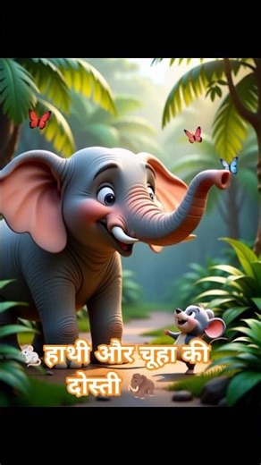 Hathi aur chuha ki dosti/Cartoon ai video/#shorts