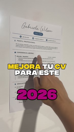 De los mejores TIPS para realizar tu CV este 2026👀🚀 #trabajo #empleo #curriculum #cv #entrevista