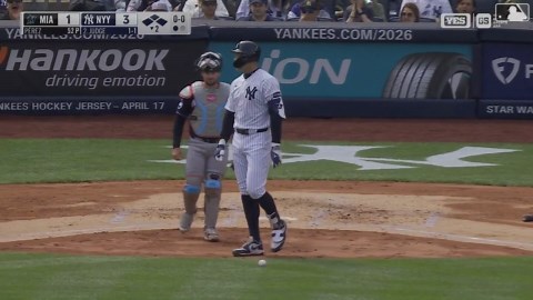 Aaron Judge is HBP, José Caballero scores a run