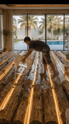 How to Make 3D Epoxy Wood Floor | Luxury Home Interior#floor #floorroutinemusic #roommakeover 👍😱