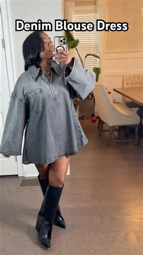 Denim PRETTY Blouse DRESS