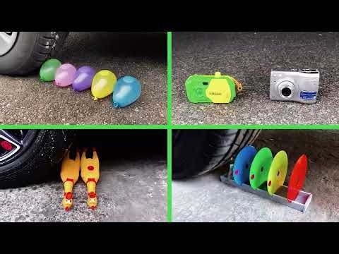 CRUSHING CAR WHEELS vs RARE ICONIC OBJECTS in ASMR!