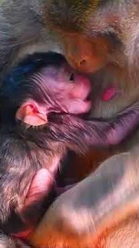 Good mom, lovely care baby monkey #monkey #wildlifeentertainment #babymonkey #animals