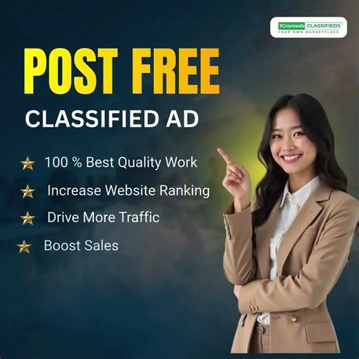🚀 Post Your FREE Classified Ad Today on 1Croreads!