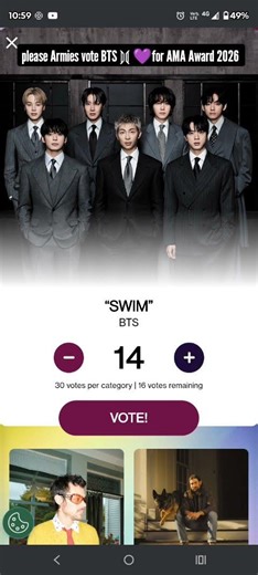 Voting tutorial to vote BTS at AMA award 2026 ✨💜 #bts #kpop #fypシ゚viral #arirangworldtour2026 #ama