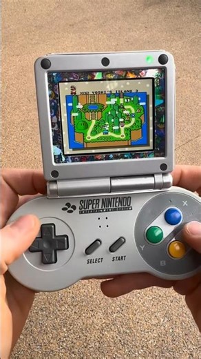 Super Nintendo Portátil no Controle #snes #portatil