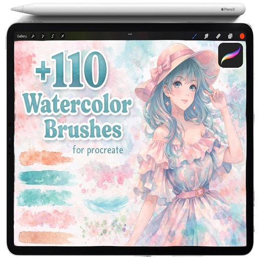 Procreate Watercolor Brushes: Realistic Watercolor Wash, Watercolor Painting Brush, Watercolor Texture Brush, Watercolor Blending Brush Set - Etsy