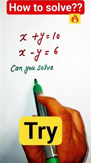 #shortvideo #maths ..linear equations in two variables...how to solve..must try🔥