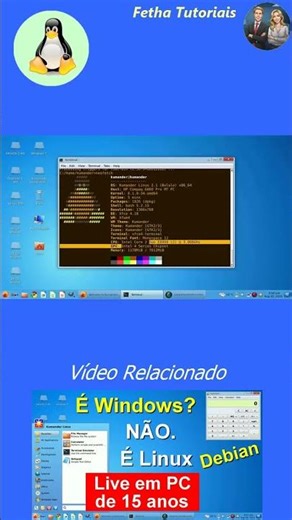 É Windows? NÃO. É o Linux Kumander Debian. Neofetch