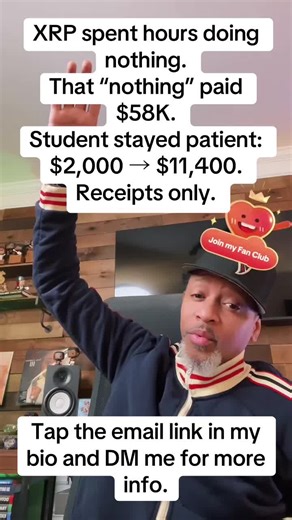 XRP spent hours doing nothing. That “nothing” paid $58K. Student stayed patient: $2,000 → $11,400. Receipts only. Tap the email link in my bio and DM me for more info. #XRP #XRParmy #XRPnews #XRPPump #Crypto