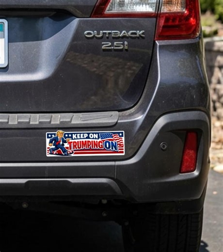 Funny Trump Bumper Sticker, Patriotic Political Humor Decal, American Flag Vinyl Car Sticker - Etsy