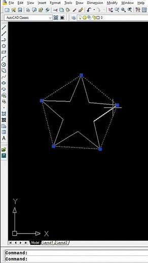 How to draw a Star in AutoCAD #star #autocad #extrude