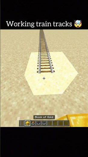 Working train tracks 🤯 #minecraft