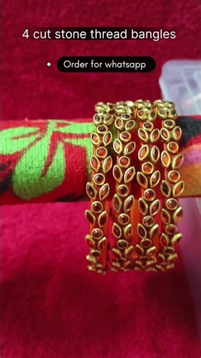 4 cut thread bangles set order for whatsapp number 9704592695.sizes colour customised available
