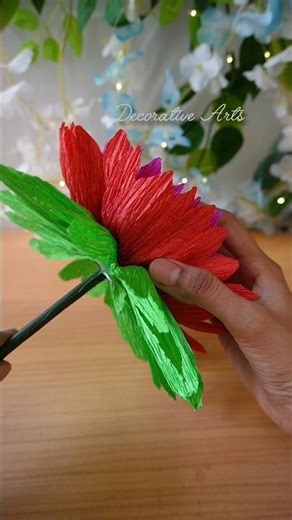 How to Make Aesthetic Flowers With Crepe Paper/DIY Peony Flowers Making Ideas/ #diy #craft #shorts