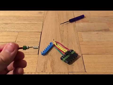 Female 280 Delphi Weather-pack 6 pin Connector terminal removal technique.