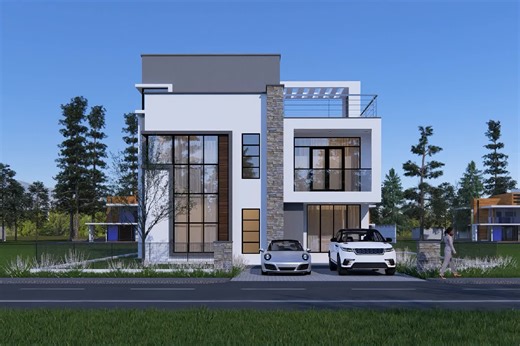 Modern 4 Bedroom Villa Exterior Design Ideas