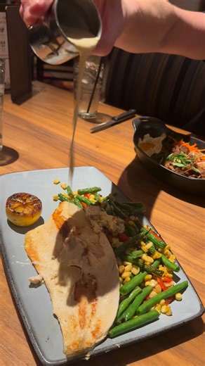 Lazy Dog Restaurant & Bar #food #foodie #yummy #foodblogger #foodlover @highlight #trout #vegetables | Foodhere Foodeverywhere