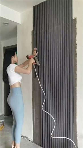 How to install WPC wall panel?#wpcfactory #wpcwallpanel #homedecor #wpc #decor #flutedpanel #diy