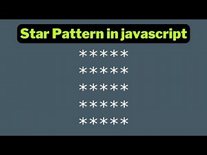 Square Star Pattern in Javascript | for loop in javascript 2023 | papa developer